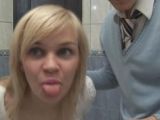 Teen couple fucking in the bathroom