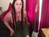  Bbw Goth Bitch Strips Down To Work A Toy On Her Big Pussy 