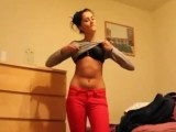 Fit girl makes sextape with BF