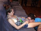 Horny Girl Lets Her Nerdy Friend With Glasses To Pleasure Her Cunt
