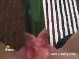 Huge Labia Devouring Cucumber - Large labia Videos
