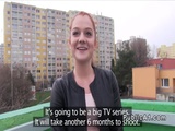 Redhead Czech student banged in public 