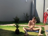 
           Adorable twink Henry Evans cums while masturbating outdoors 
        