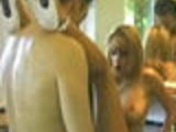 HOT blonde fucked in the bathroom!