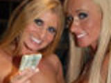Two blondes make a threesome for money